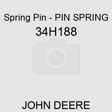 Spring Pin - PIN, SPRING 34H188