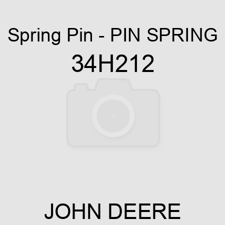 Spring Pin - PIN, SPRING 34H212