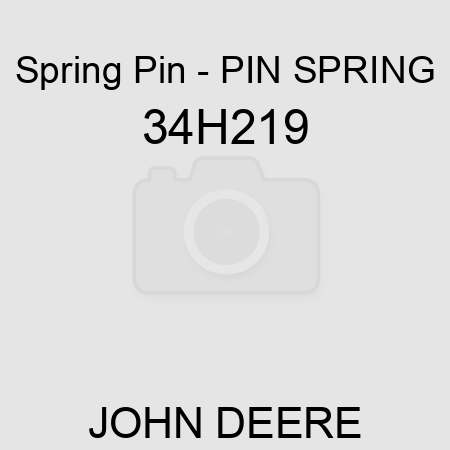 Spring Pin - PIN, SPRING 34H219