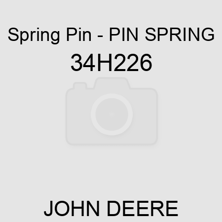 Spring Pin - PIN, SPRING 34H226