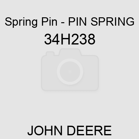 Spring Pin - PIN, SPRING 34H238