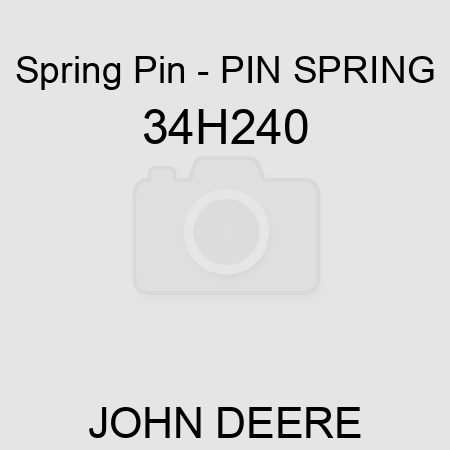 Spring Pin - PIN, SPRING 34H240