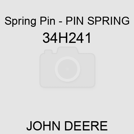 Spring Pin - PIN, SPRING 34H241