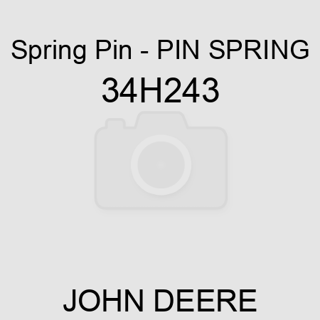 Spring Pin - PIN, SPRING 34H243