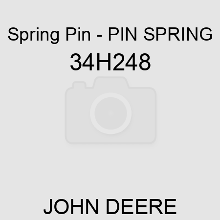 Spring Pin - PIN, SPRING 34H248