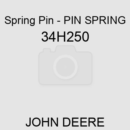 Spring Pin - PIN, SPRING 34H250