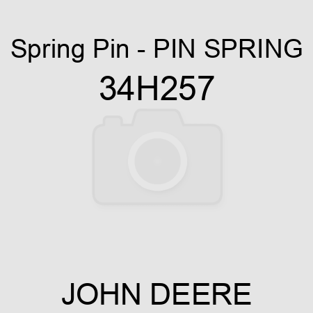 Spring Pin - PIN, SPRING 34H257