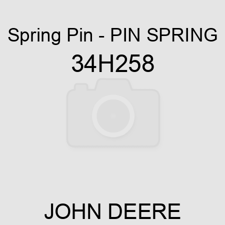 Spring Pin - PIN, SPRING 34H258