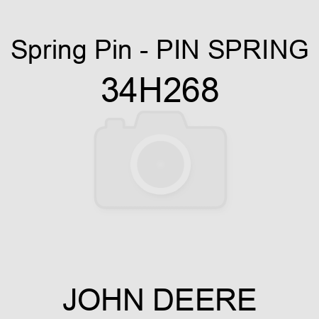 Spring Pin - PIN, SPRING 34H268