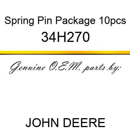 Spring Pin Package 10pcs 34H270