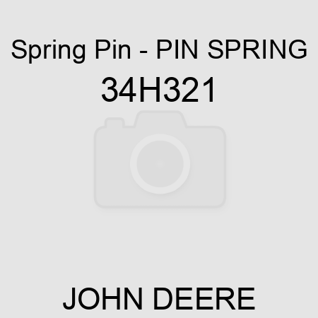 Spring Pin - PIN, SPRING 34H321