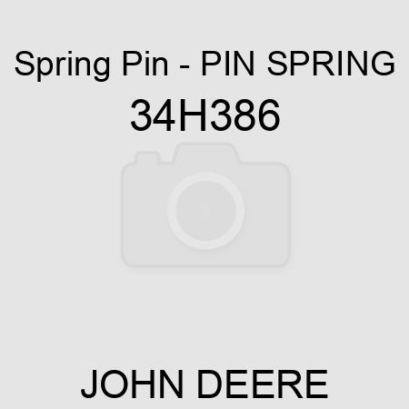 Spring Pin - PIN, SPRING 34H386