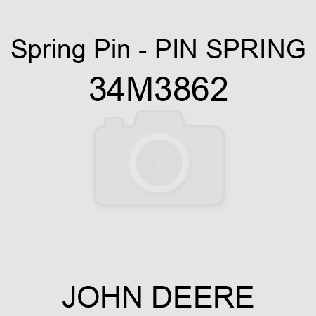 Spring Pin - PIN, SPRING 34M3862