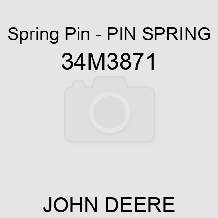 Spring Pin - PIN, SPRING 34M3871