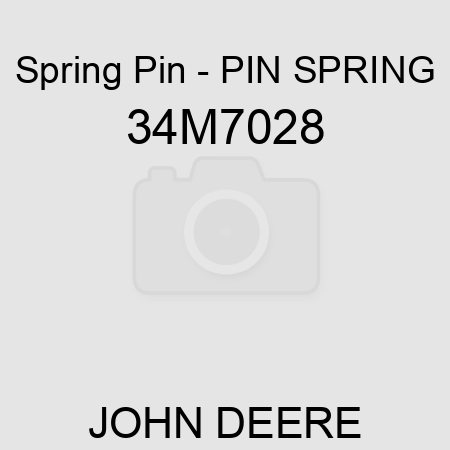 Spring Pin - PIN, SPRING 34M7028