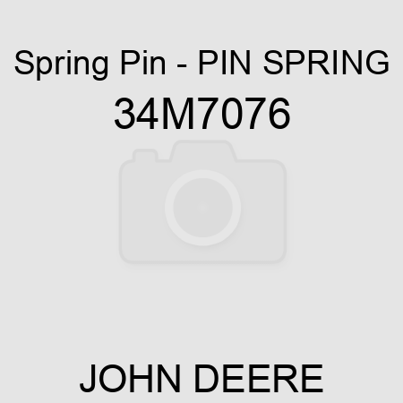 Spring Pin - PIN, SPRING 34M7076