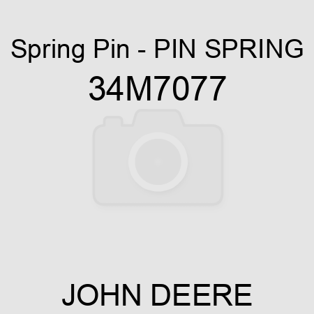 Spring Pin - PIN, SPRING 34M7077