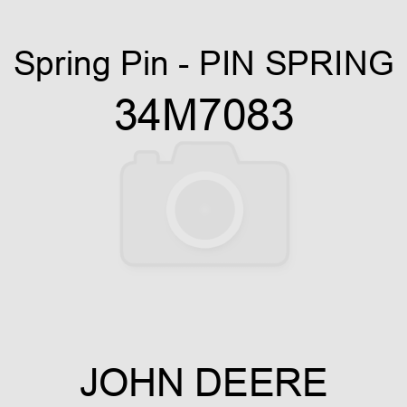 Spring Pin - PIN, SPRING 34M7083