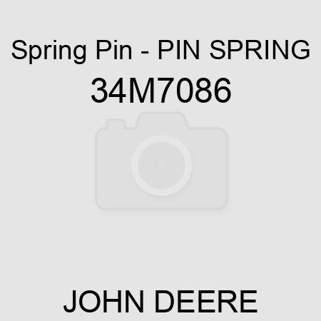 Spring Pin - PIN, SPRING 34M7086