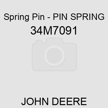 Spring Pin - PIN, SPRING 34M7091