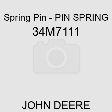 Spring Pin - PIN, SPRING 34M7111