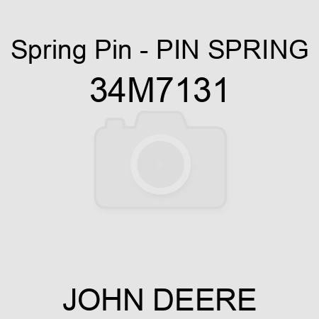 Spring Pin - PIN, SPRING 34M7131