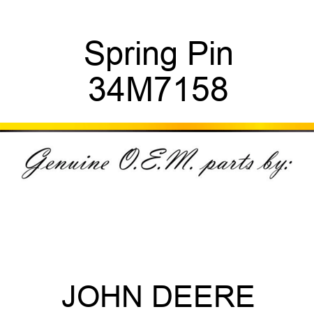 Spring Pin 34M7158