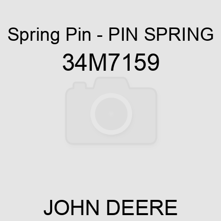 Spring Pin - PIN, SPRING 34M7159