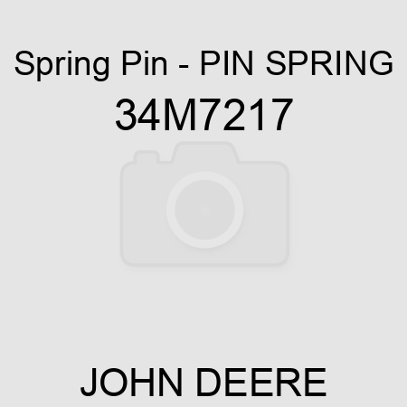 Spring Pin - PIN, SPRING 34M7217