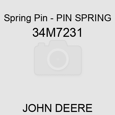 Spring Pin - PIN, SPRING 34M7231