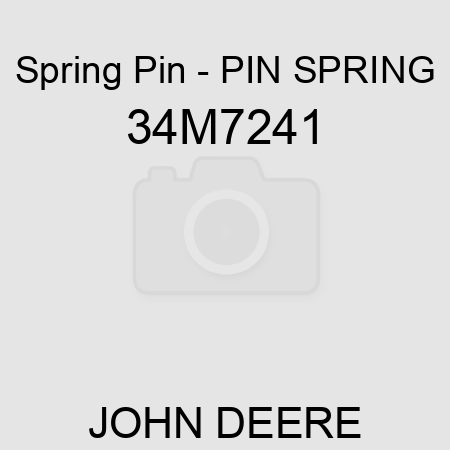 Spring Pin - PIN, SPRING 34M7241
