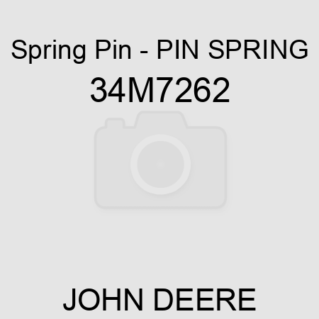 Spring Pin - PIN, SPRING 34M7262