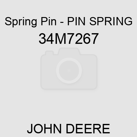 Spring Pin - PIN, SPRING 34M7267