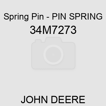 Spring Pin - PIN, SPRING 34M7273