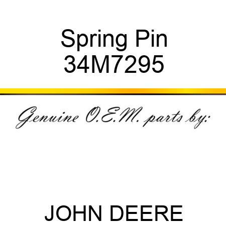 Spring Pin 34M7295