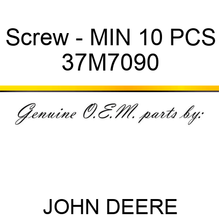 Screw - MIN 10 PCS 37M7090