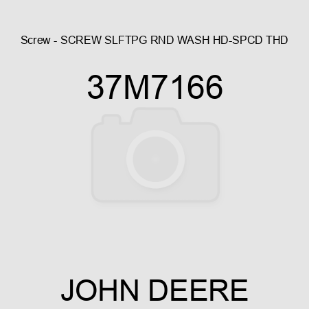 Screw - SCREW, SLFTPG, RND WASH HD-SPCD THD 37M7166