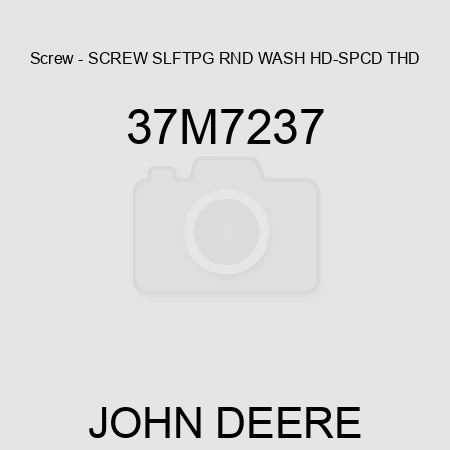 Screw - SCREW, SLFTPG, RND WASH HD-SPCD THD 37M7237