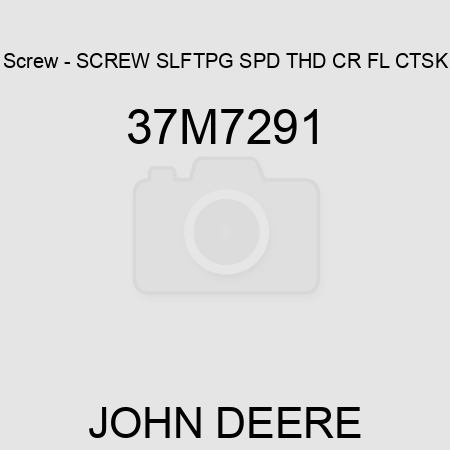 Screw - SCREW, SLFTPG, SPD THD, CR FL CTSK 37M7291