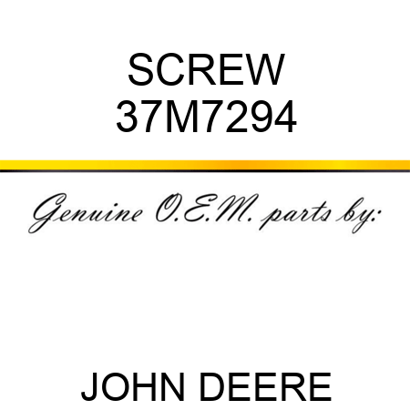 SCREW 37M7294