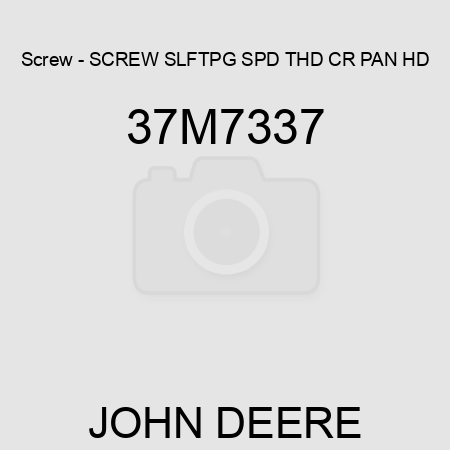 Screw - SCREW, SLFTPG, SPD THD, CR PAN HD 37M7337