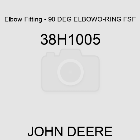 Elbow Fitting - 90 DEG ELBOW,O-RING FSF 38H1005