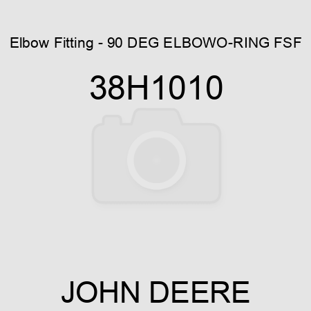 Elbow Fitting - 90 DEG ELBOW,O-RING FSF 38H1010
