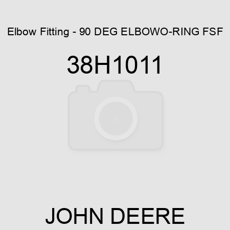 Elbow Fitting - 90 DEG ELBOW,O-RING FSF 38H1011