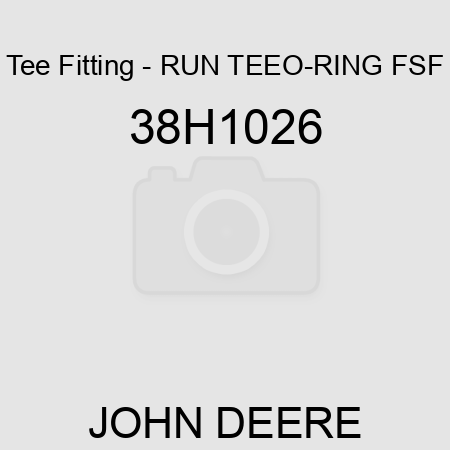 Tee Fitting - RUN TEE,O-RING FSF 38H1026