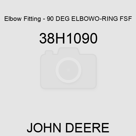 Elbow Fitting - 90 DEG ELBOW,O-RING FSF 38H1090
