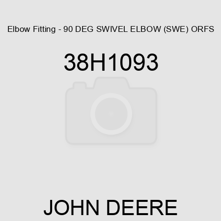 Elbow Fitting - 90 DEG SWIVEL ELBOW (SWE) ORFS 38H1093