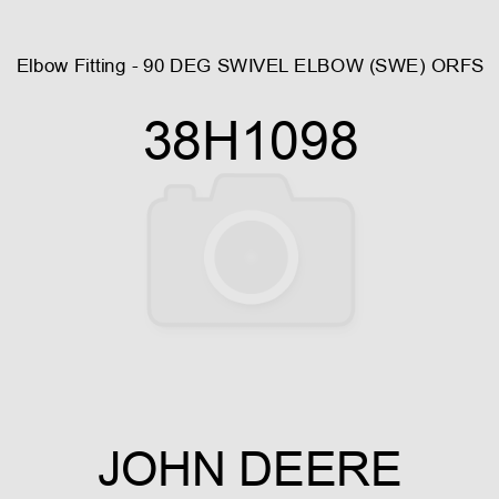 Elbow Fitting - 90 DEG SWIVEL ELBOW (SWE) ORFS 38H1098
