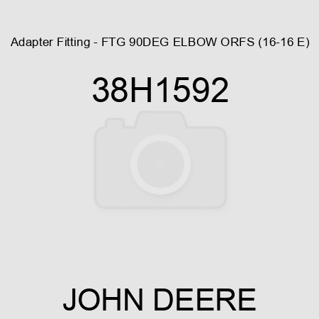Adapter Fitting - FTG 90DEG ELBOW, ORFS (16-16 E) 38H1592