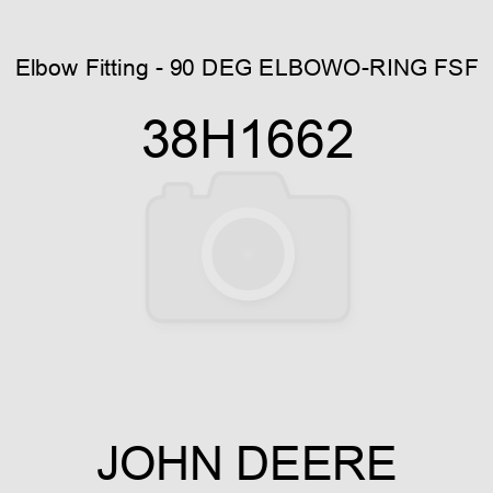 Elbow Fitting - 90 DEG ELBOW,O-RING FSF 38H1662